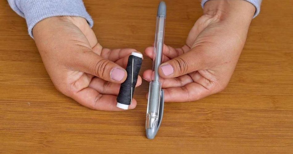 El método del bolígrafo para enhebrar la aguja en segundos: ¡muy sencillo!
